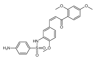 4-amino-N-[5-[(E)-3-(2,4-dimethoxyphenyl)-3-oxoprop-1-enyl]-2-methoxyphenyl]benzenesulfonamide结构式