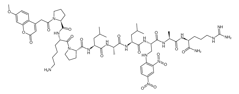 Mca-Pro-Lys-Pro-Leu-Ala-Leu-Dap(Dnp)-Ala-Arg-NH2 trifluoroacetate salt图片