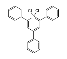 1,1-dichloro-2,4,6-triphenyl-1λ5-phosphacyclohexa-1,3,5-triene结构式