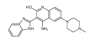 4-Amino-3-(1H-benzimidazol-2-yl)-6-(4-methyl-1-piperazinyl)-2(1H) -quinolinone Structure