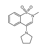 2-methyl-4-(1-pyrrolidinyl)-2H-1,2-benzothiazine 1,1-dioxide Structure
