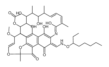3-[(1-ethyl-hexyloxyimino)-methyl]-rifamycin结构式