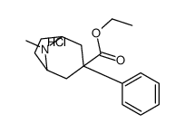 ethyl 8-methyl-3-phenyl-8-azabicyclo[3.2.1]octane-3-carboxylate,hydrochloride结构式