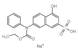 7-(ethoxycarbonyl-phenyl-amino)-4-hydroxy-naphthalene-2-sulfonic acid结构式