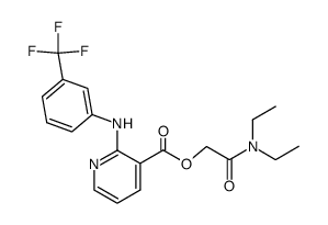 N,N-diethylcarbamoylmethyl 2-[3-(trifluoromethyl)anilino]nicotinic ester Structure