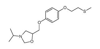 3-isopropyl-5-[4-(2-methylsulfanyl-ethoxy)-phenoxymethyl]-oxazolidine结构式