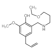 2-[(3-ethoxypropylamino)methyl]-6-methoxy-4-prop-2-enyl-phenol structure