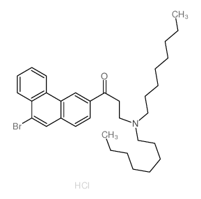 1-Propanone,1-(9-bromo-3-phenanthrenyl)-3-(dioctylamino)-, hydrochloride (1:1) Structure