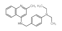 N-[(4-diethylaminophenyl)methyl]-2-methyl-quinolin-4-amine结构式