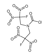 N,N-bis(2-fluoro-2,2-dinitroethyl)-carbamyl chloride结构式