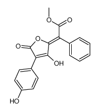 methyl (2Z)-2-[3-hydroxy-4-(4-hydroxyphenyl)-5-oxofuran-2-ylidene]-2-phenylacetate Structure