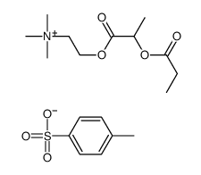 4-methylbenzenesulfonate,trimethyl-[2-(2-propanoyloxypropanoyloxy)ethyl]azanium结构式