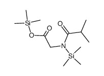 N-(2-Methyl-1-oxopropyl)-N-(trimethylsilyl)glycine trimethylsilyl ester结构式
