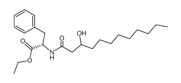 ethyl N-(3-hydroxydodecanoyl)phenylalaninate Structure