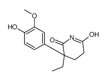 3-ethyl-3-(4-hydroxy-3-methoxyphenyl)piperidine-2,6-dione结构式
