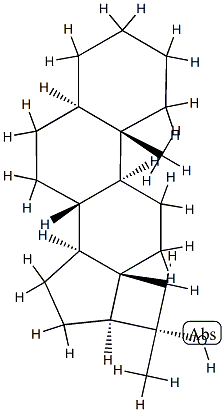 (20S)-20-Methyl-13β,21-cyclo-18-nor-5α-pregnan-20-ol结构式