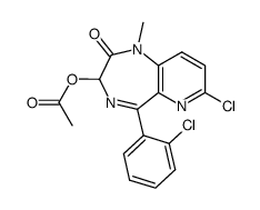 3-acetoxy-7-chloro-5-(2-chloro-phenyl)-1-methyl-1,3-dihydro-pyrido[3,2-e][1,4]diazepin-2-one结构式