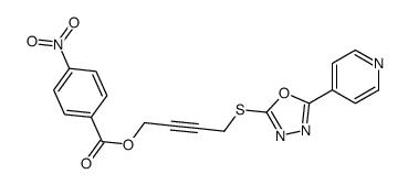 4-[(5-pyridin-4-yl-1,3,4-oxadiazol-2-yl)sulfanyl]but-2-ynyl 4-nitrobenzoate结构式