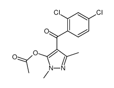 (5-acetoxy-1,3-dimethyl-1H-pyrazol-4-yl)-(2,4-dichloro-phenyl)-methanone结构式