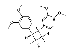 cis-1,2-Di-(3,4-dimethoxyphenyl)-anti-cis-3,4-dimethylcyclobutane Structure