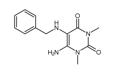 6-amino-5-benzylamino-1,3-dimethylpyrimidine-2,4(1H,3H)-dione结构式