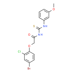 2-(4-bromo-2-chlorophenoxy)-N-{[(3-methoxyphenyl)amino]carbonothioyl}acetamide structure