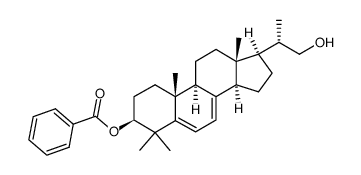 (3β,20S)-4,4,20-Trimethyl-pregna-5,7-diene-3,21-diol 3-Benzoate Structure