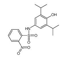 N-[4-hydroxy-3,5-di(propan-2-yl)phenyl]-2-nitrobenzenesulfonamide结构式