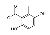 3,6-dihydroxy-2-methyl-benzoic acid Structure