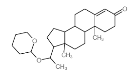 Pregn-4-en-3-one,20-[(tetrahydro-2H-pyran-2-yl)oxy]-, (20R)- (9CI)结构式