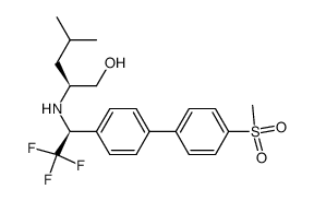 (2S)-4-methyl-2-[(1S)-2,2,2-trifluoro-1-(4'-methylsulfonyl-biphenyl-4-yl)ethylamino]-pentan-1-ol Structure