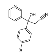 3-(4-bromophenyl)-3-hydroxy-(3-pyridyl)propionitrile Structure
