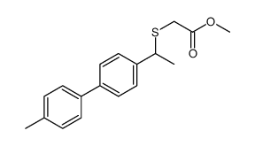 methyl 2-[1-[4-(4-methylphenyl)phenyl]ethylsulfanyl]acetate结构式