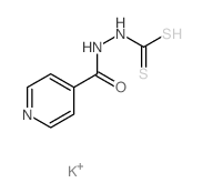 (2-(pyridine-4-carbonyl)hydrazinyl)methanedithioic acid Structure