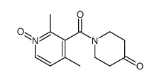 1-(2,4-dimethyl-1-oxidopyridin-1-ium-3-carbonyl)piperidin-4-one结构式