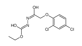 ethyl N-[[2-(2,4-dichlorophenoxy)acetyl]amino]carbamate结构式