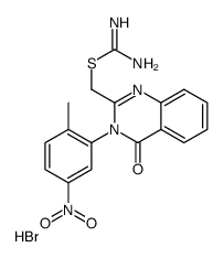 [3-(2-methyl-5-nitrophenyl)-4-oxoquinazolin-2-yl]methyl carbamimidothioate,hydrobromide结构式