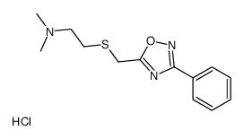 N,N-dimethyl-2-[(3-phenyl-1,2,4-oxadiazol-5-yl)methylsulfanyl]ethanamine,hydrochloride Structure