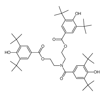 N,N-bis(3',5'-di-t-butyl-4'-hydroxybenzoyloxyethyl) 3,5-di-t-butyl-4-hydroxybenzamide结构式