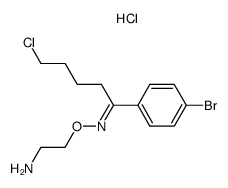 4'-bromo-5-chlorovalerophenone O-(2-aminoethyl) oxime hydrochloride Structure