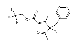 (E)-3-(2-Acetyl-3-phenyl-2H-azirin-2-yl)-but-2-enoic acid 2,2,2-trifluoro-ethyl ester Structure