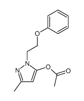 5-acetoxy-3-methyl-1-(2-phenoxy-ethyl)-1H-pyrazole结构式