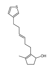 3-Methyl-2-((E)-6-thiophen-3-yl-hex-3-enyl)-cyclopent-2-enol结构式