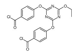 4-[[4-(4-carbonochloridoylphenoxy)-6-ethoxy-1,3,5-triazin-2-yl]oxy]benzoyl chloride Structure