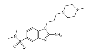 2-amino-1-[3-(4-methyl-piperazin-1-yl)-propyl]-1H-benzoimidazole-5-sulfonic acid dimethylamide结构式