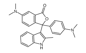 6-Dimethylamino-3-(4-dimethylamino-phenyl)-3-(2-methyl-1H-indol-3-yl)-3H-isobenzofuran-1-one Structure