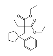 diethyl 2-ethyl-2-[(1-phenylcyclopentyl)methyl]propanedioate结构式