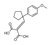 2-[[1-(4-methoxyphenyl)cyclopentyl]methylidene]propanedioic acid Structure