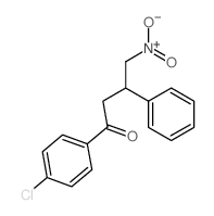 1-(4-chlorophenyl)-4-nitro-3-phenyl-butan-1-one结构式