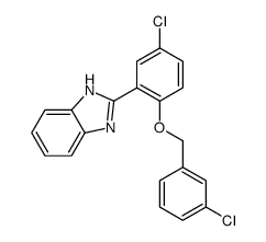 2-[5-chloro-2-[(3-chlorophenyl)methoxy]phenyl]-1H-benzimidazole Structure